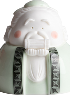 中式陶瓷孔子摆件家居客厅创意卡通孔夫子书房桌面装饰教师节礼物