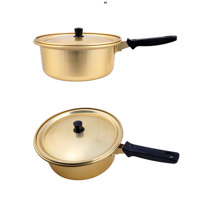 韩式黄铝锅拉面锅单柄