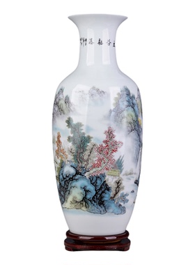 新中式客厅角几大号陶瓷花瓶摆件