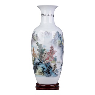 大号高50复古陶瓷花瓶摆件中堂条案客厅插花水培富贵竹景德镇落地