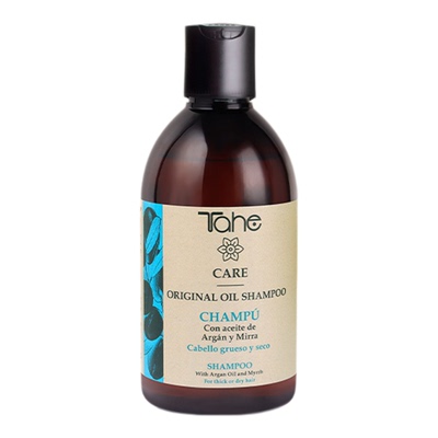 西班牙进口Tahe阿甘油护发洗发水300ml烫染受损发专研无硅油
