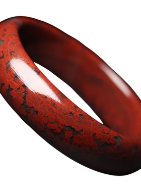 大红本命年鸡血玉手镯精品带证书