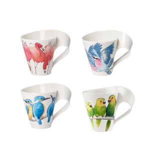 villeroyboch德国进口唯宝咖啡杯创意火烈鸟陶瓷插画动物马克杯