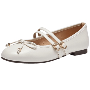 热风红色浅口单鞋女鞋2026年春季新款通勤百搭小皮鞋配裙子玛丽珍