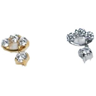 解药 16g钛合金mini镀金吊坠耳骨耳蜗钉 flat适配 养耳洞防敏