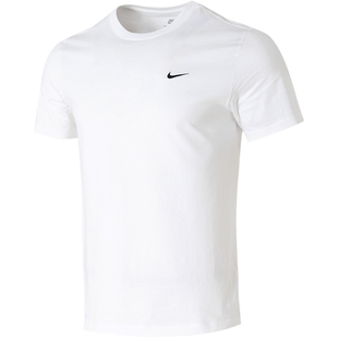 Nike耐克正品情侣装男女短袖纯棉白色宽松休闲运动T恤BV0508-100