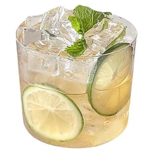 ins风高颜值玻璃阔口杯国风果茶杯咖啡杯轻薄鸡尾酒杯冷萃茶杯子