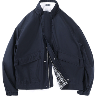 Extfine冬季新款日系复古大口袋立领极简高级感夹克棉服外套男