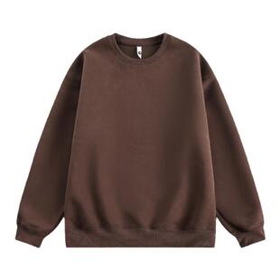 XAKA美式简约纯色基础款圆领卫衣男宽松情侣款休闲百搭打底衫上衣