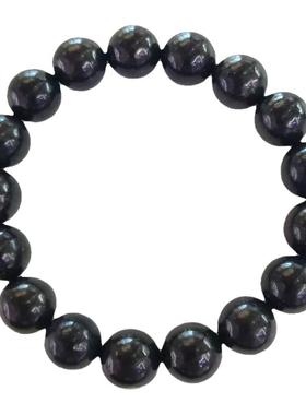 手链墨石圆珠shungite疗愈导电