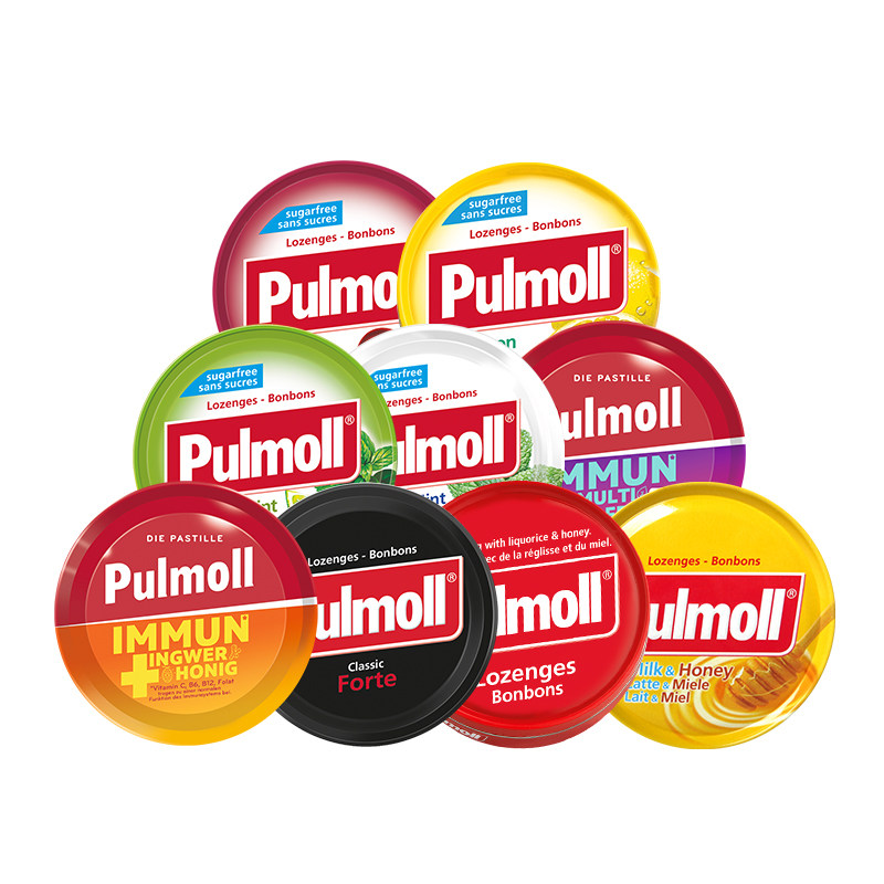 德国pulmoll飚摩多种水果薄荷蜂蜜甘草维生素润喉糖【临期特惠】