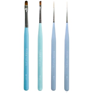 日本正品flicka nail arts光疗笔 斜头圆头拉线笔彩绘笔saori老师