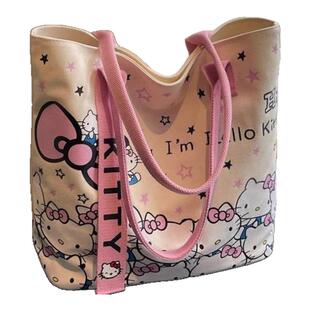 hellokitty卡通帆布包时尚包女手提袋可爱通勤百搭单肩托特大容量