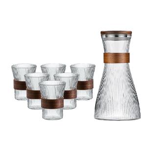 格娜斯中式玻璃杯子家用耐高温茶杯水壶套装喝水杯客厅茶具