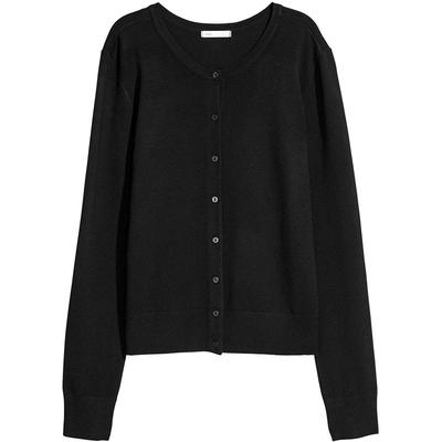 H&M复古慵懒短款针织衫