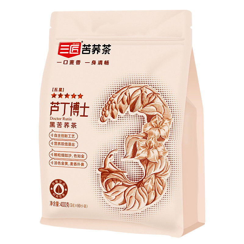 四川三匠芦丁博士麦香黑苦荞茶