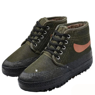 棉鞋冬季加绒加厚保暖男女款工地干活正品劳保耐磨防滑防寒解放鞋