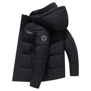 唐狮集团DESSO羽绒服男款冬季2026新款男士加厚短款连帽保暖外套