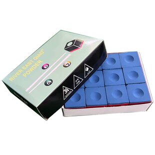 台球巧克粉油性3A个人擦头超级蓝钻职业中黑八专用桌球杆皮头粉