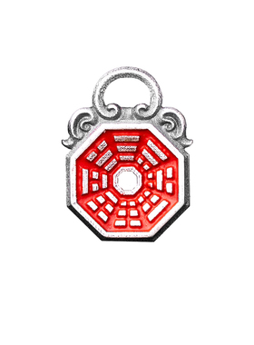 琢匠八卦镜隔环道系国风原创文玩配饰卡环侧挂s925银隔片手串配件