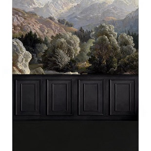 新宫廷欧美风西洋壁画风景山水油画背景布暗黑写真婚纱照影楼摄影