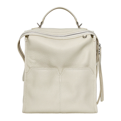 jpjclassic头层牛皮荔枝纹双肩包