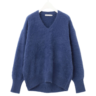 ICB日系秋季通勤宽松版羊绒混纺V领套头针织毛衣内搭毛衫商场同款