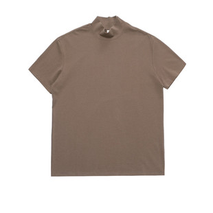 秋冬半高领短袖打底衫白色男士弹力小高领长袖T恤内搭中领弹力潮