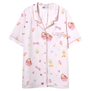 SNIDEL HOME2026春夏新品Tweety联名翻领印花短袖睡衣SHCT262091