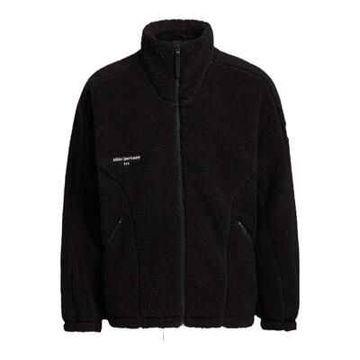 阿迪达斯情侣款冬季新款仿羊羔绒立领保暖运动休闲夹克外套IQ1366