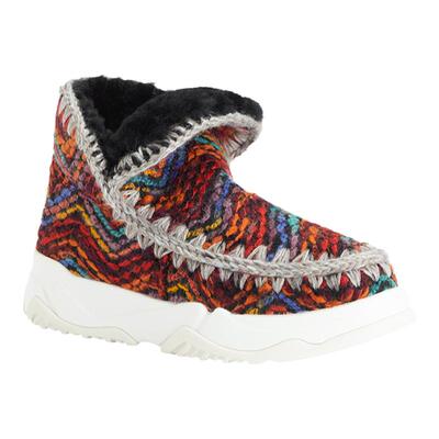 mou运动系列民族风编织雪地靴