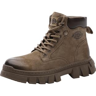 Dickies增高鞋男马丁靴6.5CM隐形内增高男鞋冬季2025新款厚底鞋子