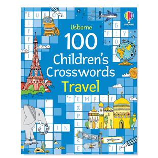 【PCW】100个儿童填字游戏旅游/单词谜题与游戏/数字谜题与游戏可单拍英文儿童趣味进口原版外版书6-9岁100 Children's Crosswords