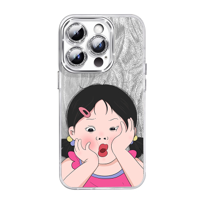 搞怪女孩无语搞笑新款羽纱手机壳