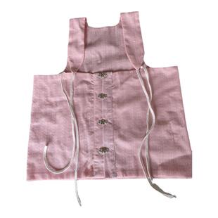 原创汉服主腰纯棉内搭子母扣系带提花棉复原款日常明制百搭