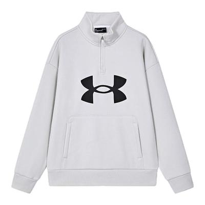 安德玛儿童秋冬加绒套头卫衣