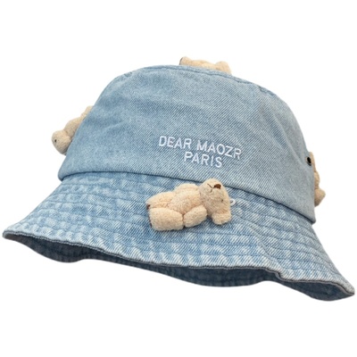 韩国设计师款牛仔女明星同款盆帽