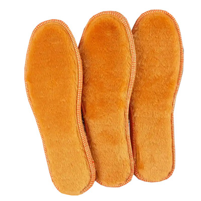 加绒加厚冬季保暖鞋垫棉透气吸汗男女舒适防臭毛绒软皮毛一体除臭