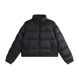 ATRY短款羽绒服女冬季高级感宽松保暖立领防寒90白鸭绒面包服外套