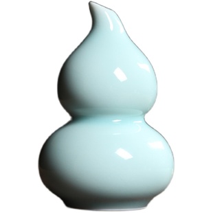 精品花器小花瓶青瓷手工葫芦水培小花插陶瓷家居创意个性茶道摆件