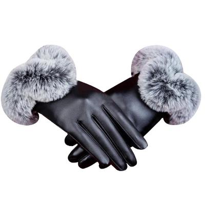 女士可爱仿獭兔毛触屏时尚韩加厚