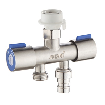 快速接口水龙头一分二双出水