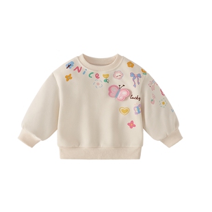 儿童春季卫衣1宝宝春款女小童春装新款洋气2岁女童长袖打底衫春秋