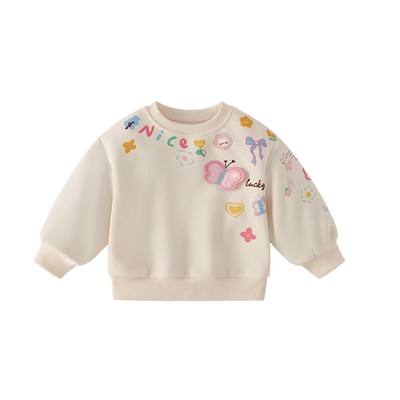 儿童春季卫衣1宝宝春款女小童春装新款洋气2岁女童长袖打底衫春秋