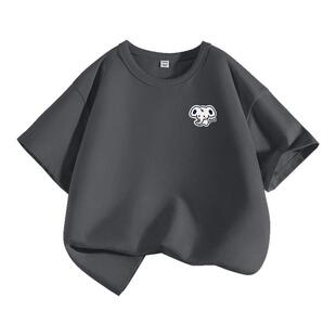 红豆童装男童纯棉短袖t恤儿童夏装2026新款上衣女孩薄运动打底衫