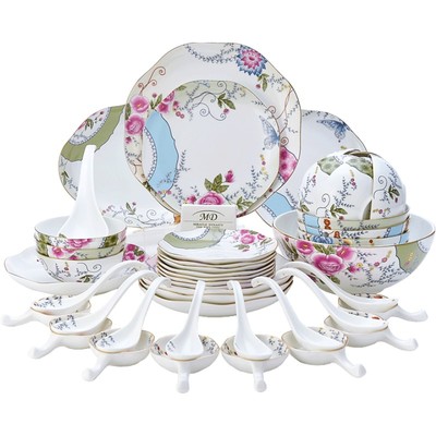 玛戈隆特瓷韵花香骨瓷餐具套装