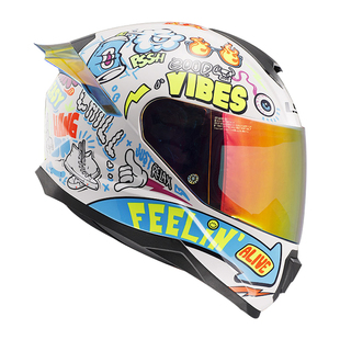 LS2全盔摩托车头盔冬季骑行机车越野大尾翼跑盔四季通用802