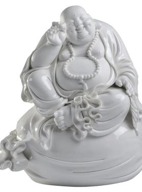戴玉堂陶瓷摆件《代代有福弥勒佛》德化白瓷弥勒佛像工艺家居饰品
