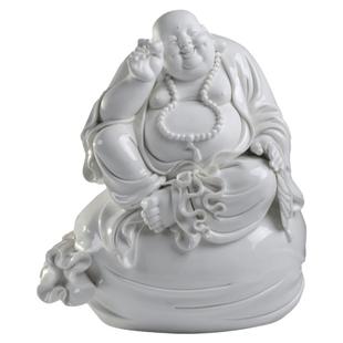 戴玉堂陶瓷摆件《代代有福弥勒佛》德化白瓷弥勒佛像工艺家居饰品