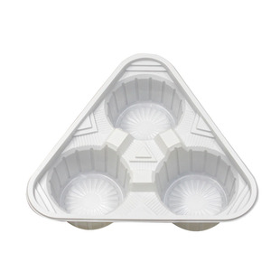 一次性白色塑料杯托二三四六格杯架奶茶咖啡外卖底座固定打包托盘